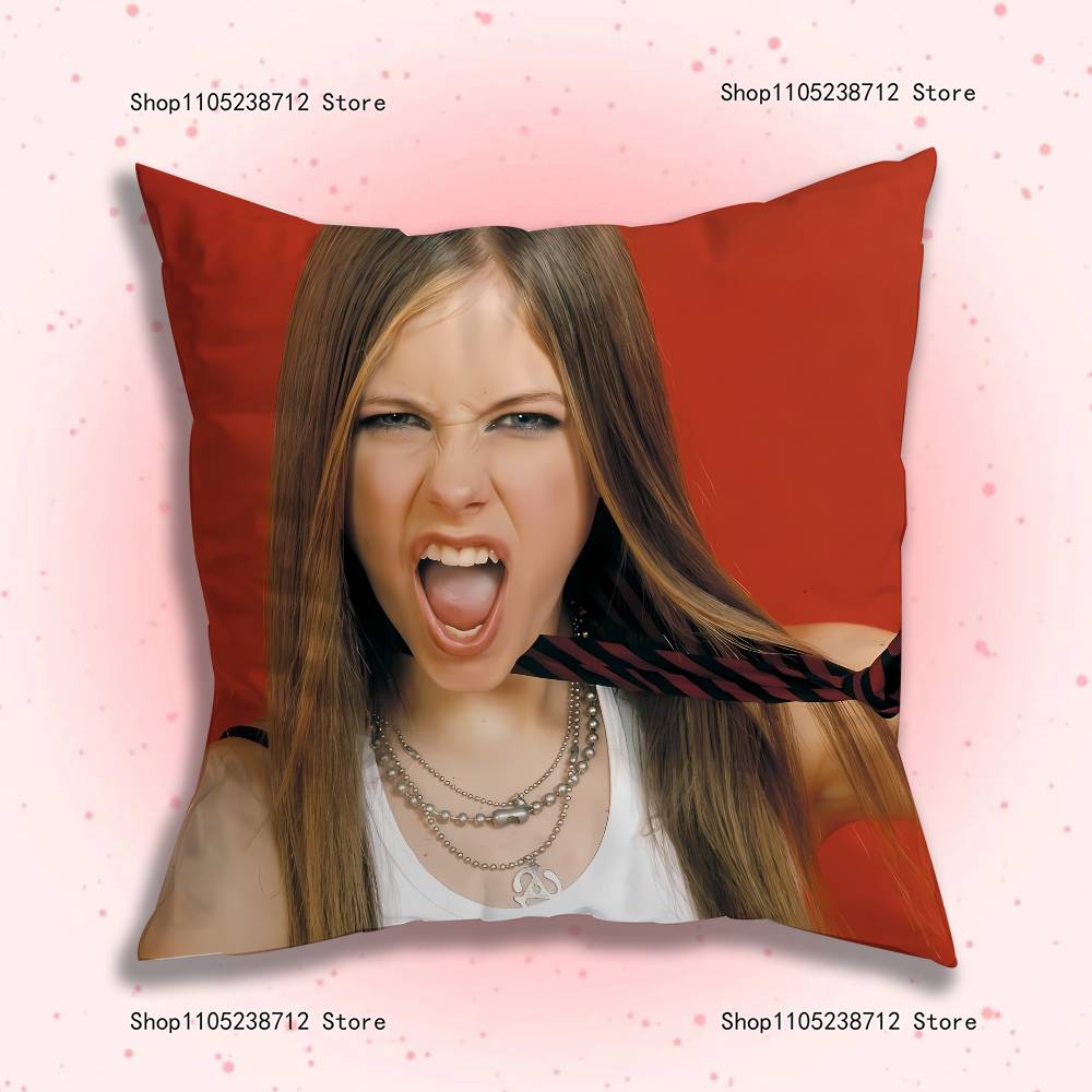 Singer A-Avril R-Ramona Pillow Covers Cartoon Sofa Decorative Home Double-sided Printing Short Plush Cute Cushion Cover