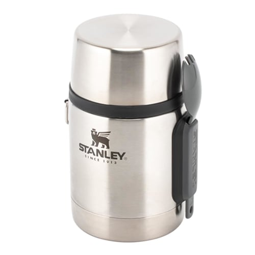 Stanley Vacuum Food Jar with Spork, New Logo, 0.53L, 10-01287-031, Silver, ADVENTURE STAINLESS STEEL ALL-IN-ONE FOOD JAR, 18oz, Stainless Steel, Perfe