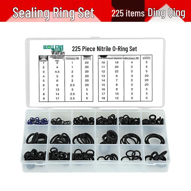 Nitrile Rubber O-Ring Kit: Oil & Heat Resistant for Auto A/C Repair
