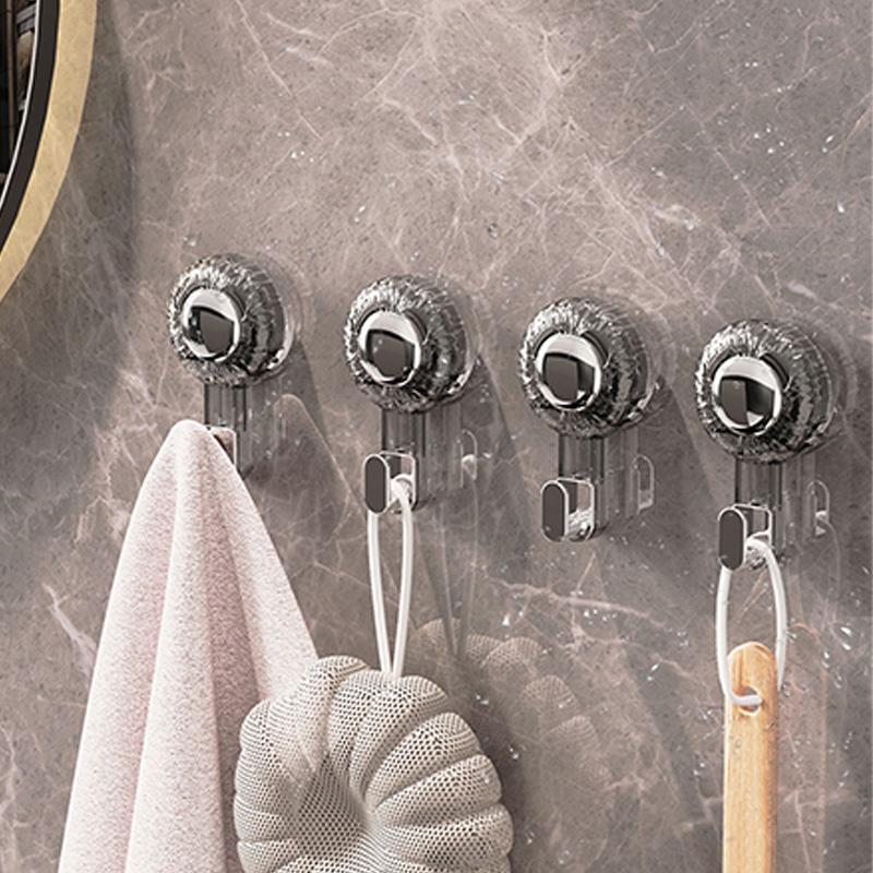 Haus & Badezimmer Starker Haken - Drehbarer Vakuumsaugnapf, Wasserwellenmuster, Tragfähiger Multifunktionaler Klebehaken