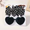 1Set Children Headwear Glasses Solid Soft Bowknot Head Bands Girls Lace Barrette Retro Headbands Sunglasses Kids Hair Band Sets