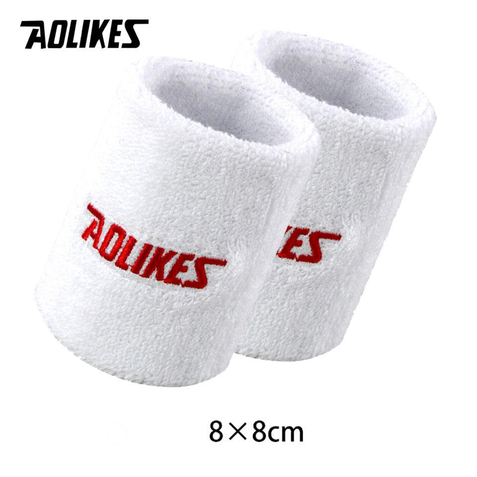 Aolikes Wrist Sweatband Tennis Sport Wristband Volleyball Gym Wrist Brace Support Sweat Band Towel Bracelet Protector 8 /11Cm
