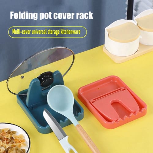 Roisin Foldable Pot Lid Spoon Rack Pan Cover Shelf Dish Storage Rack Kitchen Organizer 3 Pieces