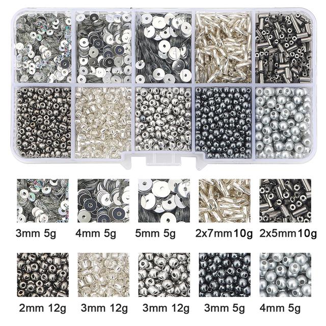 Czech Charm Crystal Glass Beads Sequin Box For Jewelry Making Kits DIY Handmade Bag Shoes Garments Embroidery Sewing Set