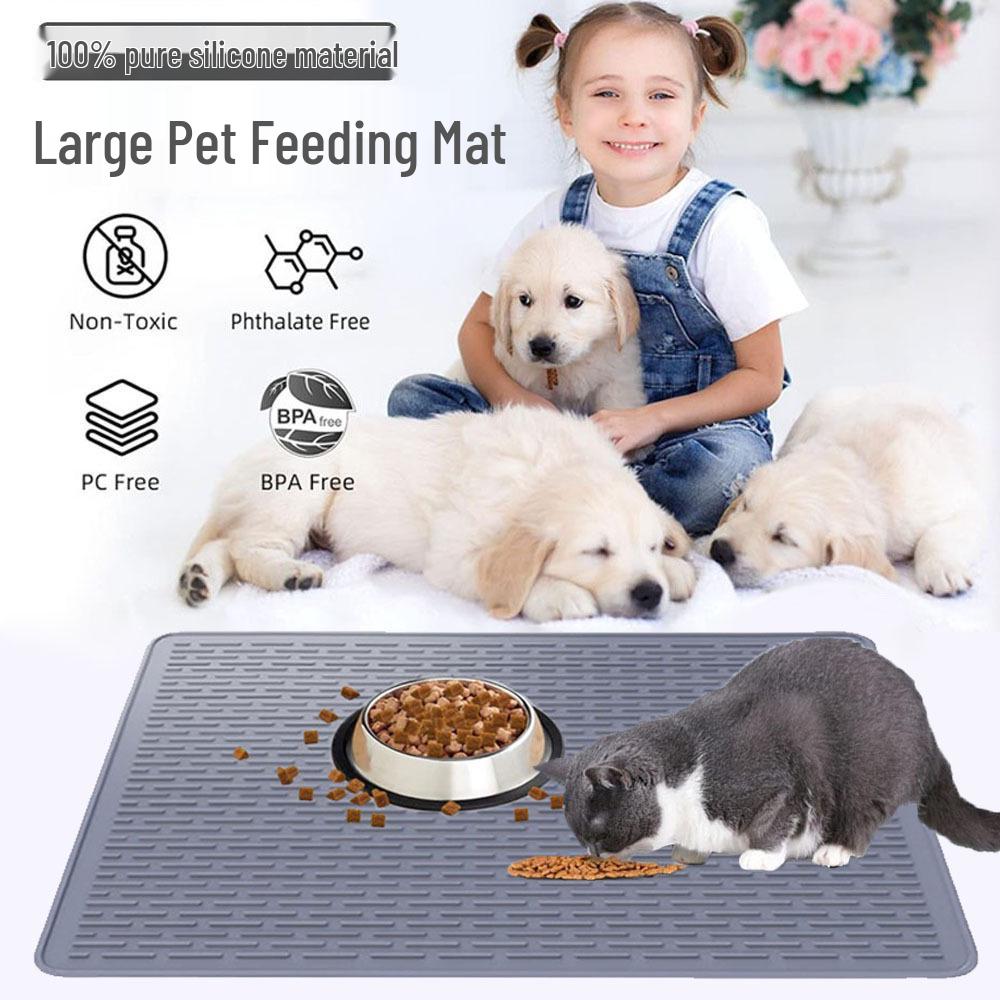 Extra Large Non-Slip Silicone Pet Mat - Cat Litter & Feeding Placemat