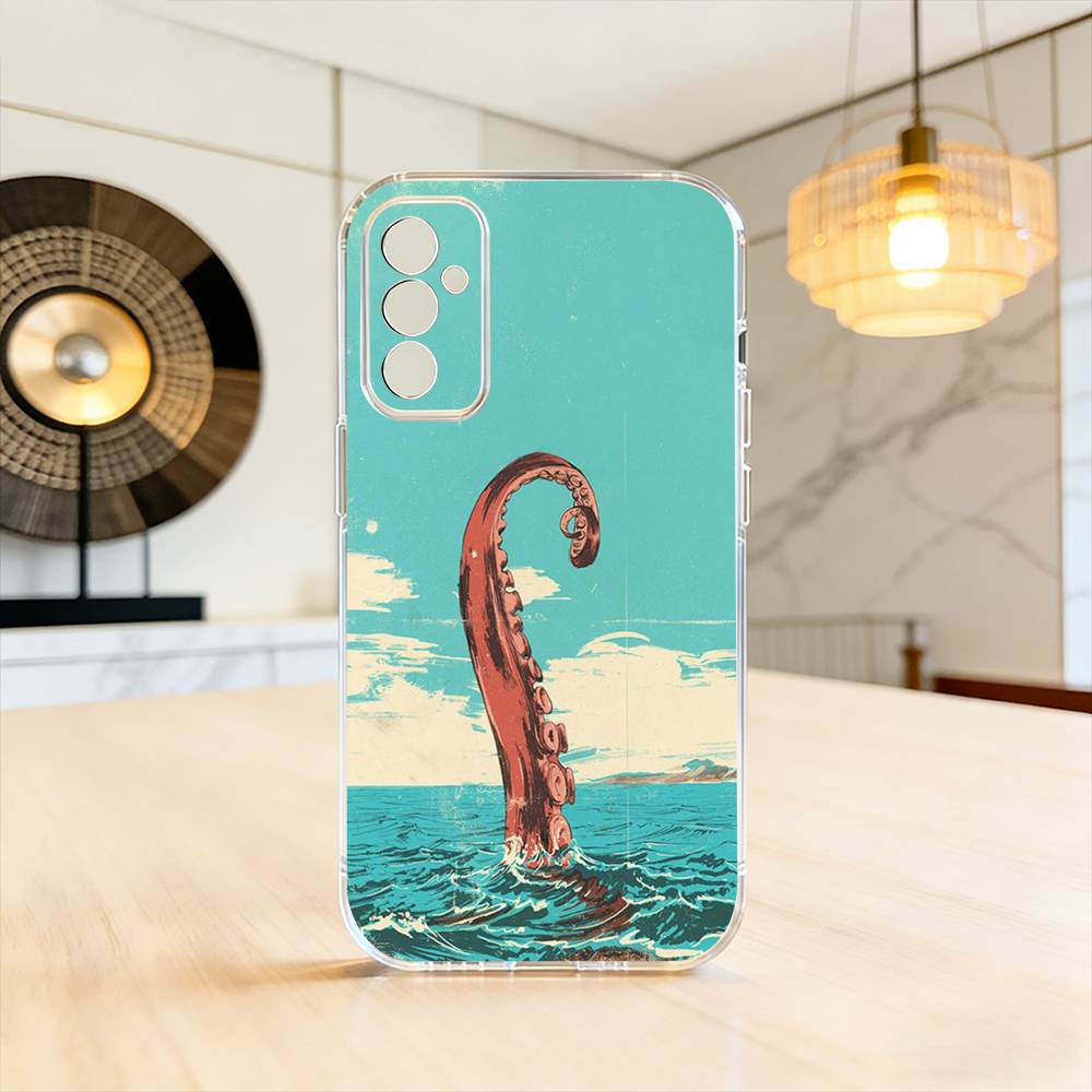 O-Octopus  Phone Case For SamsungA10,12,20,21S,30,31,40,50,51,52,70,71 Transparent Cover