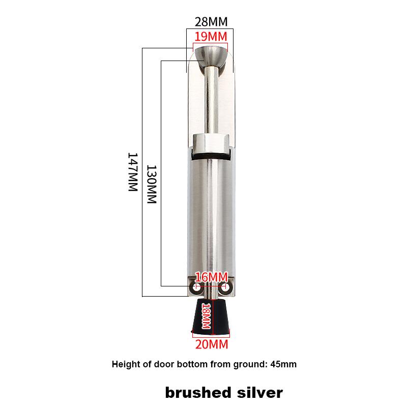 

TFAAI Подпружиненный телескопический дверной упор с регулируемым положением, цинковый сплав, сверхпрочный, держатель для дверных замков, стопор, защита стены