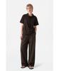 Jaa [Jaah] Elastic Waist Pants Dark Brown