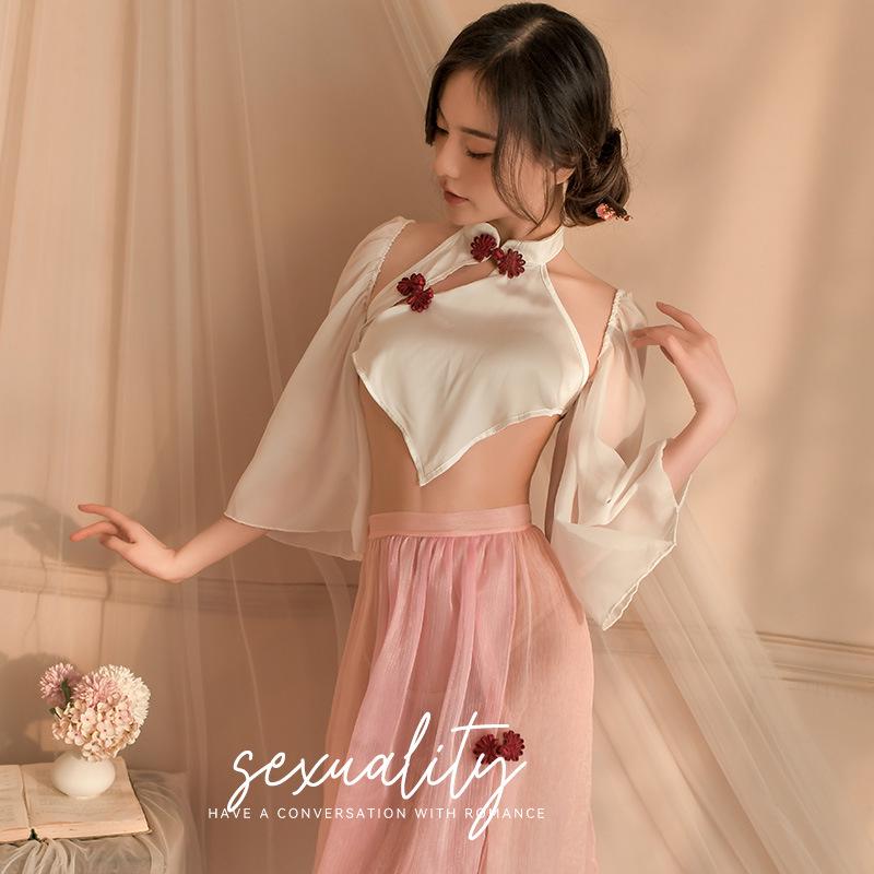 Σέξι Κεντημένο Σετ Εσωρούχων & Πειρασμού σε Στυλ Hanfu