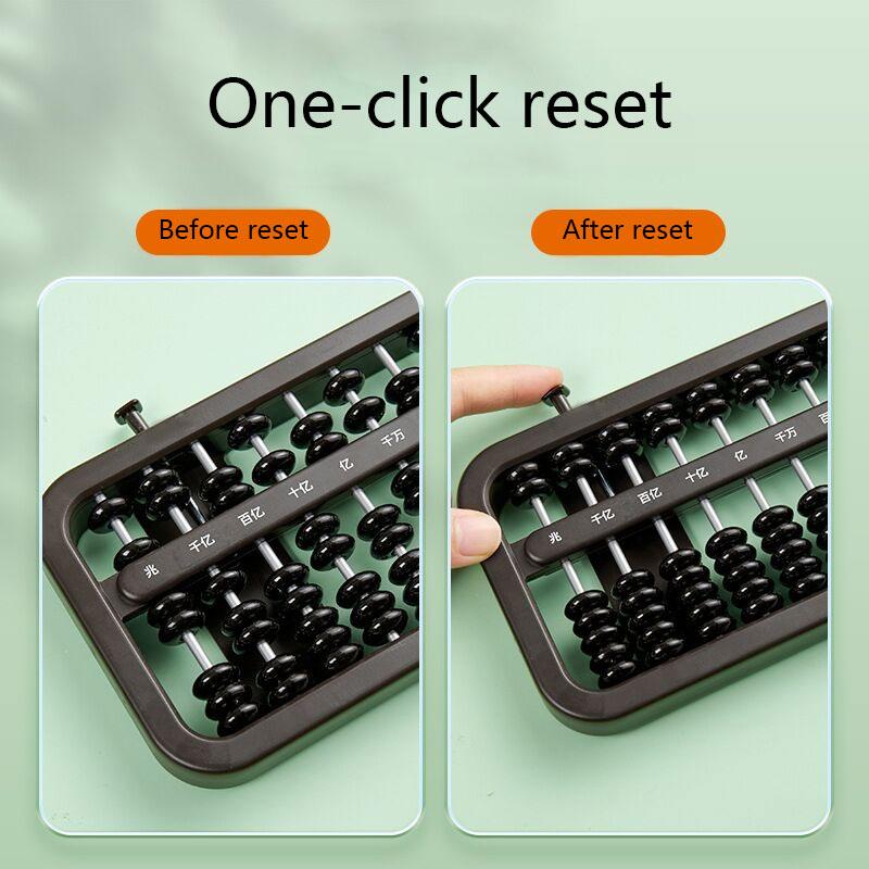 1pcs Student Abacus Seven-bead Mental Arithmetic Reset Abacus Soroban Calculator Kid Counting Tool Mathematics Abacus Education