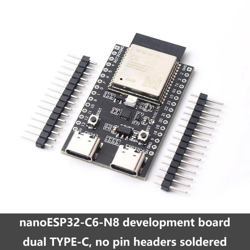 Nano ESP11-C6 WiFi Bluetooth Development Board 161MHz Dual Type-C USB Onboard USB To Serial Full GPIO For Arduino IoT DIY