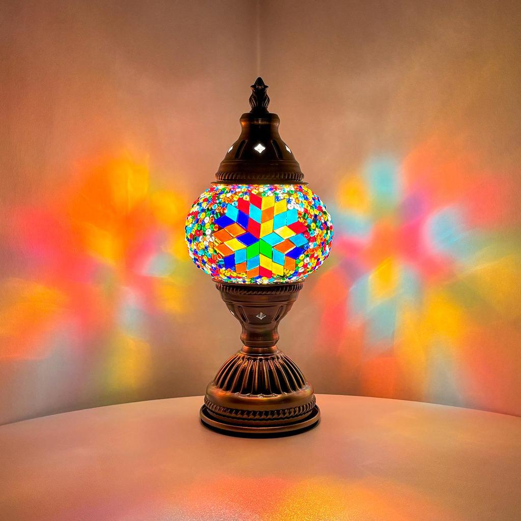 Türkische Handgefertigte Retro Glas Schreibtischlampe - Romantische Kaffeehaus & Salon Dekoration