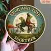 Vintage 8x8 Inch Metal Tin Sign Retro Frogs Toads Wall Art Home Bar Cafe Decor Aluminum Flat