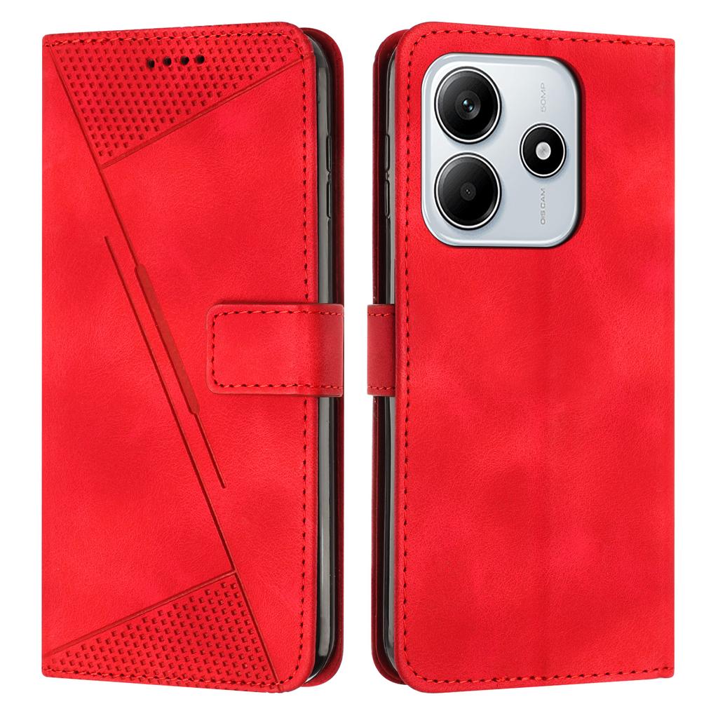 For Xiaomi Redmi Note 14 5G Case Handbag Imprinted Triangle Leather Phone Cover