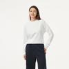 Women's Cropped Long-Sleeve Round Neck Sweatshirt