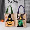 Halloween Decorations Party Gift Basket Pumpkin Ghost Felt Linen Candy Basket Bag for Kids Child