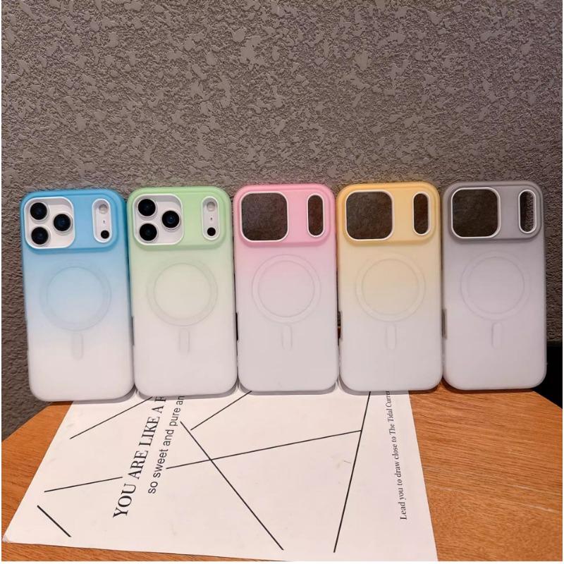 Applicable To IPhone17PROMAX Two In One Jelly Gradient Magnetic Suction Phone Case Apple 16 Anti Fall Protection Case 15