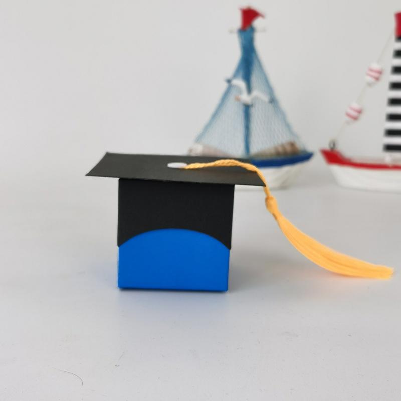 

European Doctor Hat Happy Candy Box, Graduation Party Personalized Scholar Hat Return Gift Packaging Carton