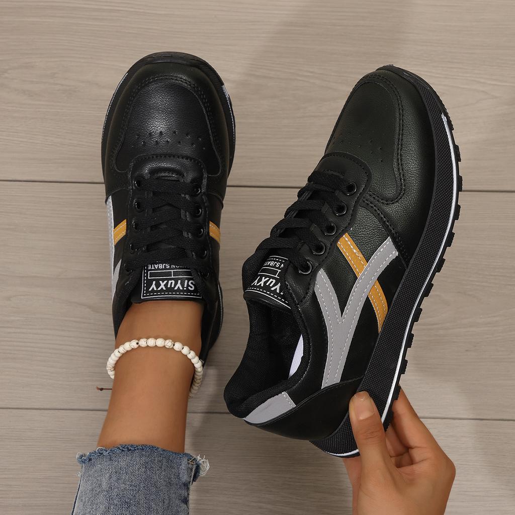 Jesienne Damskie Buty Casual do Chodzenia Nowe Sznurowane Płaskie Buty dla Kobiet Sneakersy Outdoorowe Modne Lekkie Buty do Biegania Damskie Tenis