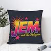 Kpop Style Jem And The Holograms Pillow Cover Comfy Cushion Cover Vintage Pillow Case For Sofa Couch Bed Living Room