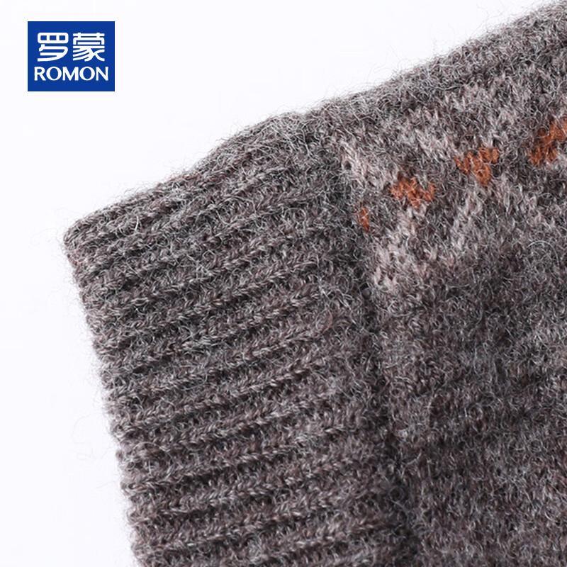 ROMON Men's 100% Pure Wool Thick Cardigan Vest