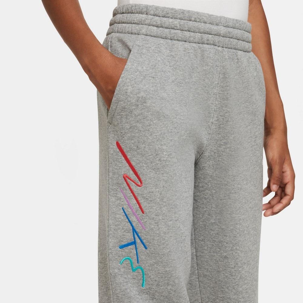 Nike Elastic Cuff Fitted Casual Pants Kids Bottoms Grey FD3202-063