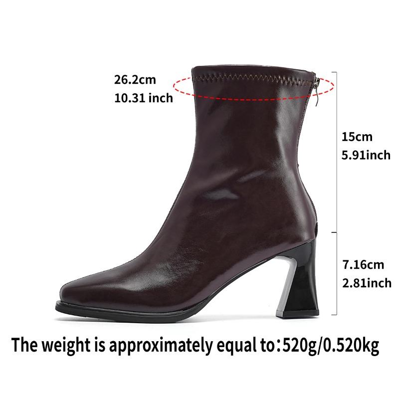 Vintage Square Toe Thick Heel Women Ankle Boots Autumn Winter Female Shoes Street Style Banquet Party Short Botas Mujer