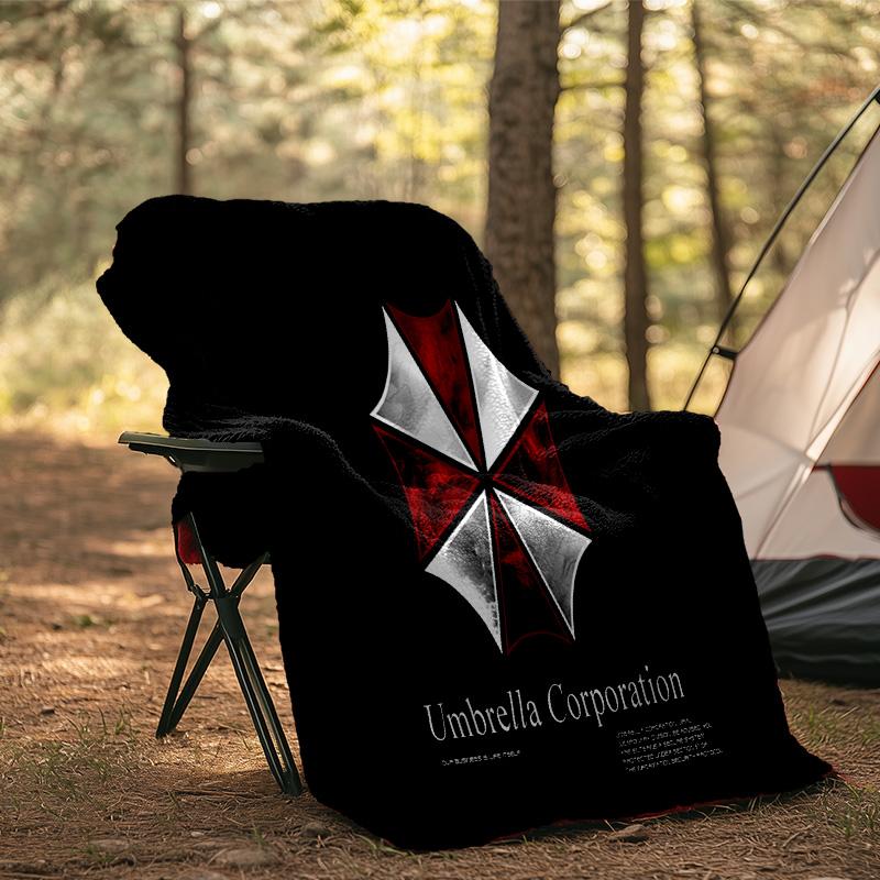 Resident Umbrella Flannel Blanket, Use for Birthday/Holiday Gift, Soft Blanket for Sofa/Bed/Camping/Office/Tourism Use,All Seasons