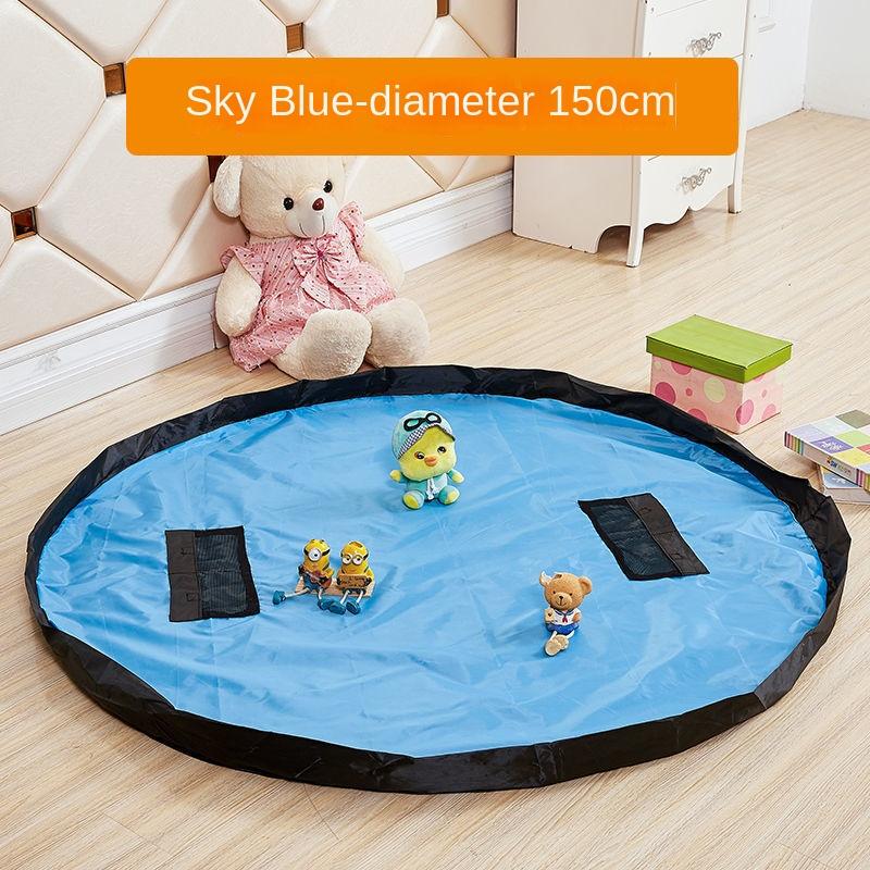 Toy Storage Bag Large Capacity Storage Bucket Bundle Pocket Children's Toy Building Blocks Organizer Mat Storage Bag Play Table