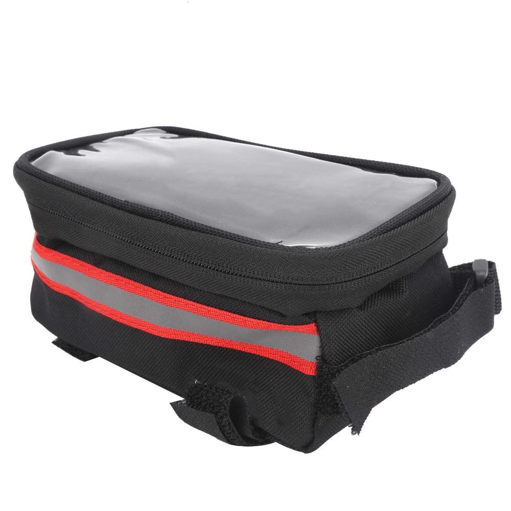 Easy Installation Bicycle Phone Bag Hook and Loop Straps Bike Top Tube Bag  City Bike Use