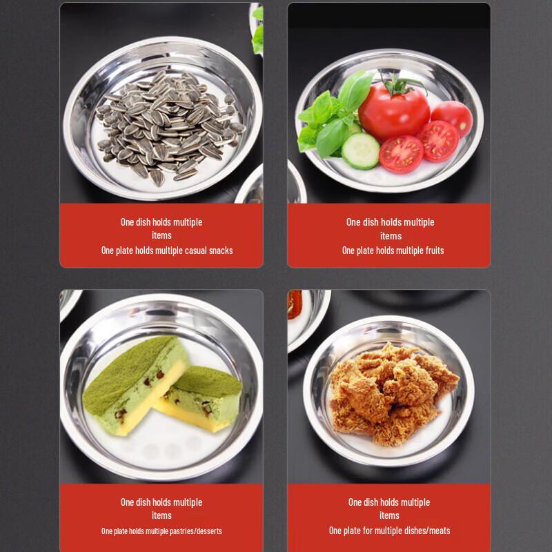 201 Thickened Stainless Steel Deep Round Plate