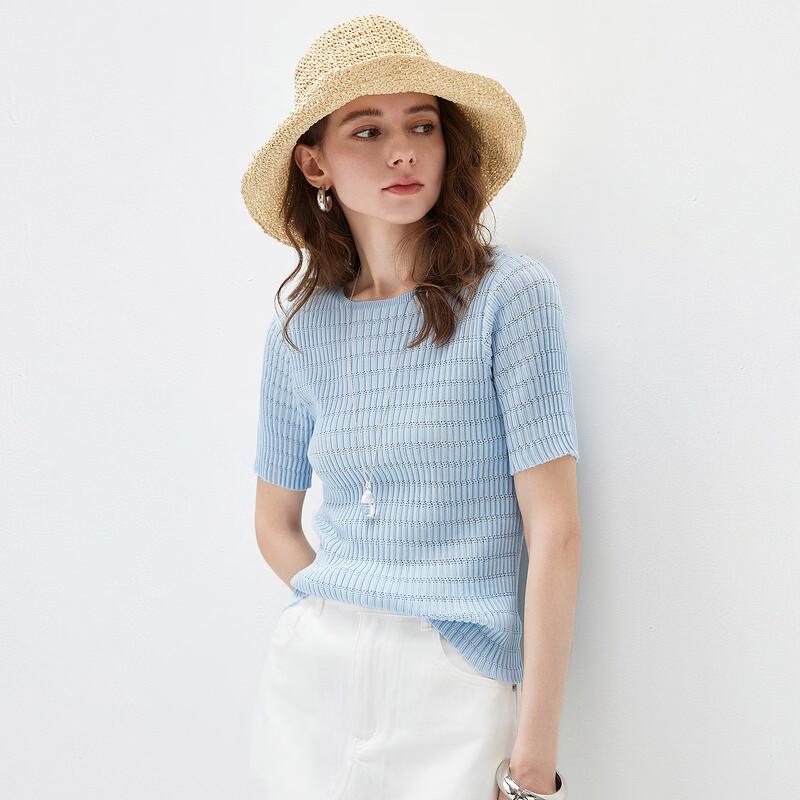 Komombo 2026 Short-Sleeve Knit T-Shirt for Women