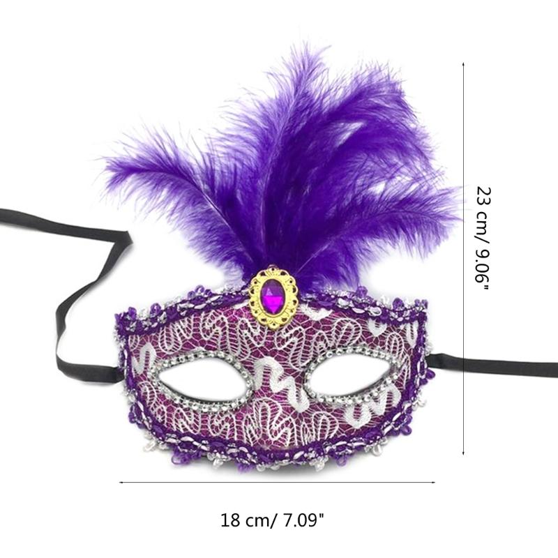 Masquerade Feather Mask for Women Venetian Mask Party/Balls Prom/Wedding/Wall Decorations Mardi Gras Mask Costume Mask
