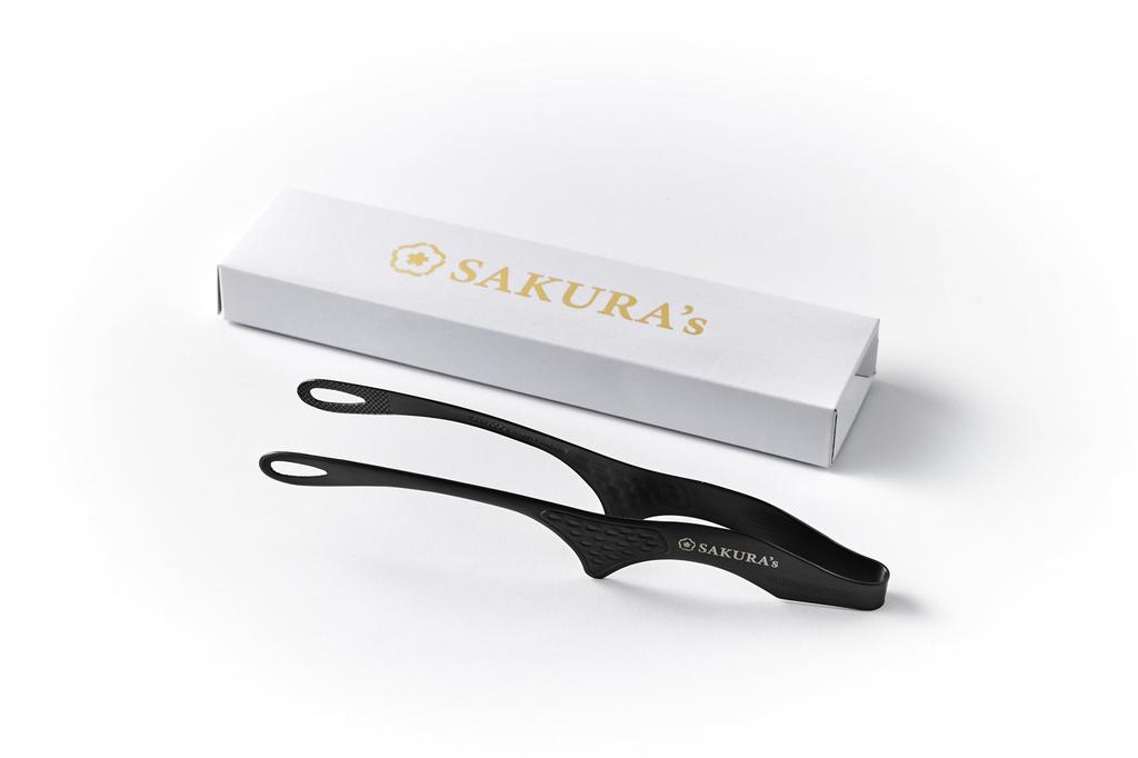 Tongs That Can Replace Your Dominant Stainless Made In Restaurant Sakura Black Dishwasher Grilled Yubisaki with Floating Tip for Hygiene Tongs Hand,