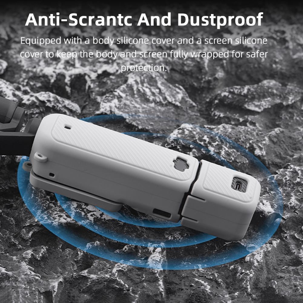 DJI Osmo Pocket 3 Gimbal Aksiyon Kamerası için Silikon Kılıf Koruyucu Kılıf Çizilmez Koruyucu Kılıf