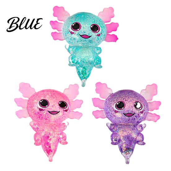 Slow Rising Stress Toy Glittery Salamander Squeeze Soft Rebound Glitter Texture Relief Fidget with Transparent Cute Decompression Gift