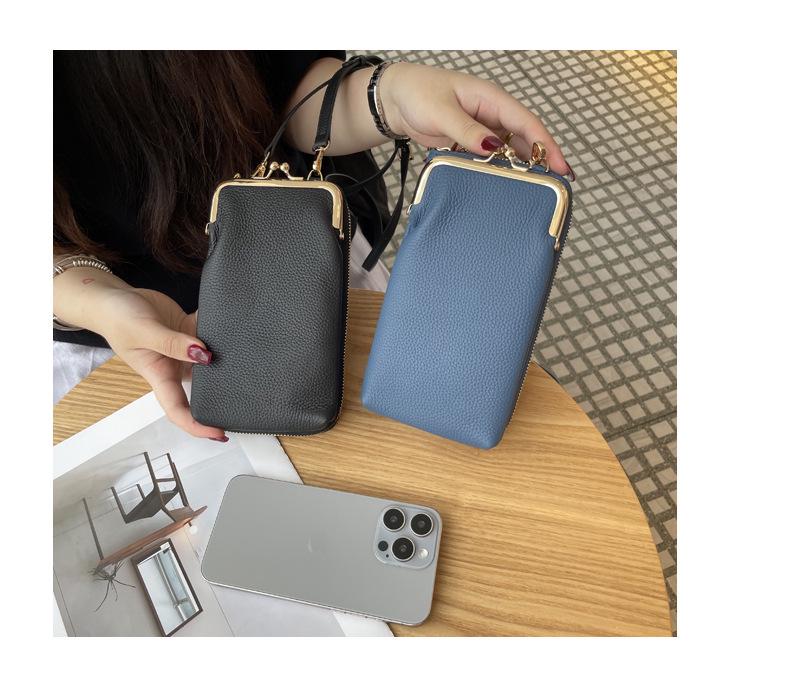 2025 Versatile Stylish Cowhide Crossbody Phone Bag – Fashionable Work Essential