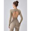 Mitaogirl Kendall Wear Sports Tops Women's Beauty Back Long Sleeve Yoga Wear Pilates Elegant Workout Top Tops