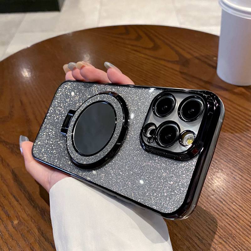 Makeup Mirror Glitter Ring Phone Case For Xiaomi Mi Poco C65 C55 C40 X2 X3 NFC GT X4 X5 X6 F5 F4 F3 F2 M5S M4 M3 Pro M6 5G Cover