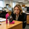 Suport de telefon pentru pantofi Imprimat 3D în formă de pantof cu toc înalt Suport de afișare pentru telefon mobil pentru birou de acasă Masă de birou