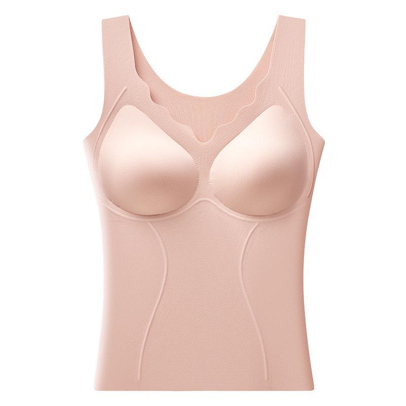 2025 Autumn/Winter Antibacterial High-Elastic V-Neck Shaping Plus-Size Warm Vest