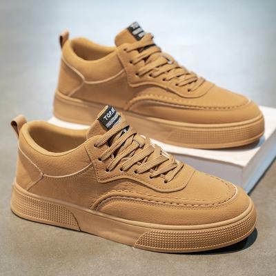 British Style Board Shoes Men's New Spring and Autumn Retro Low-top Shoes Sports and Leisure Shoes Trendy Solid Color Shoes Men
