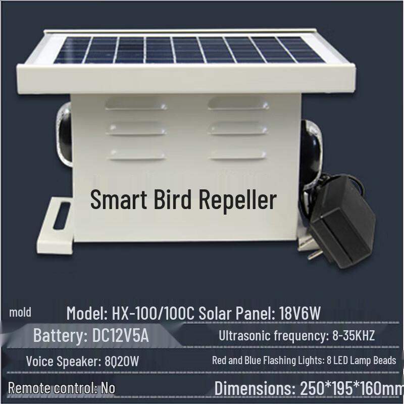 Minggu 4-in-1 Ultrasonic & Light Bird Repeller