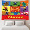 Custom Name The Wiggles Print Tapestry, Backdrop, Easy Setup, Ideal for Bedroom, Office & Living Room, with Aesthetic Wall Hanging Decor.