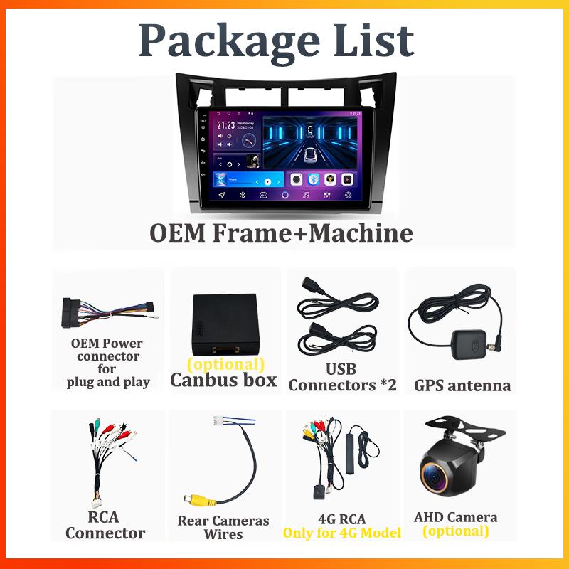 For Toyota Yaris XP90 2005 - 2012 Car Radio Player Car Carplay Screen Autoradio Mirror Link Car Intelligent Systems Touch Screen