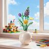 Building Block Flower Small ParticleChildren'S Assembly Diy Eternal Flower Girls' Creative Toy Gift