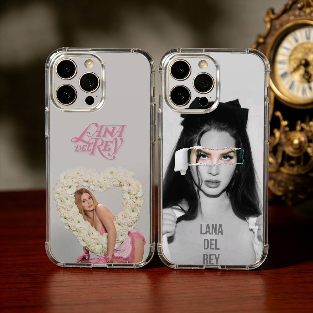 L-Lana D-Del R-Rey Singer Phone Case For iPhone 17 16 15 14 13 12 11 Mini Pro Max Plus Transparent Cover