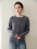 New Women's Cashmere Knit Sweater: Solid Color, Loose Fit, Slimming Round Neck - Perfect for Winter Base Layer