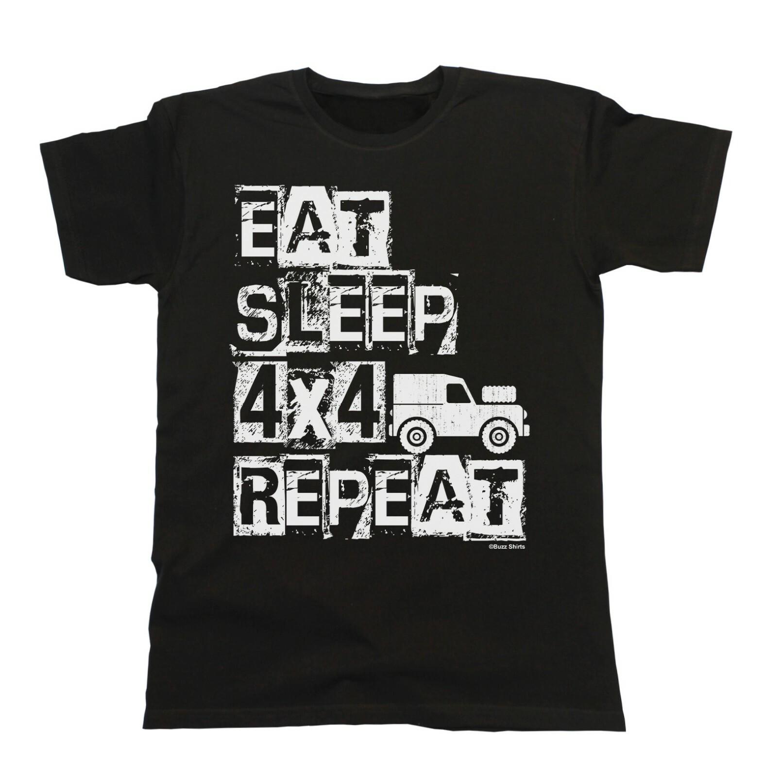 Eat Sleep 4 x 4 Repeat T-Shirt Mens Womens Tees Top Mens  Truck Off Road Car Gift Christmas 2XL