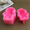 1 Piece Cupcake Topper Cake Decor Moulds Cute 3D Sleeping Bear Mousse Cake Ice Cream Silicone Mold Diy Baking Accessories